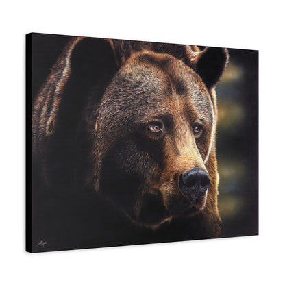 Out Of Darkness | Original Bear Canvas Art Print