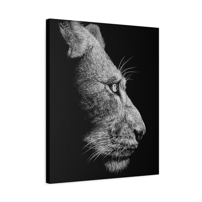 WHITE LIONESS Canvas Print | Original Art | Eco-Friendly