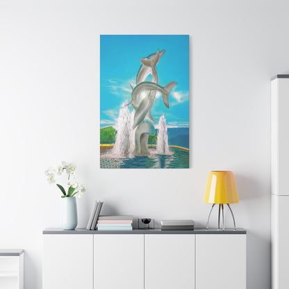 THE DOLPHINS Canvas Print | Original Art | Kelowna BC, Canada