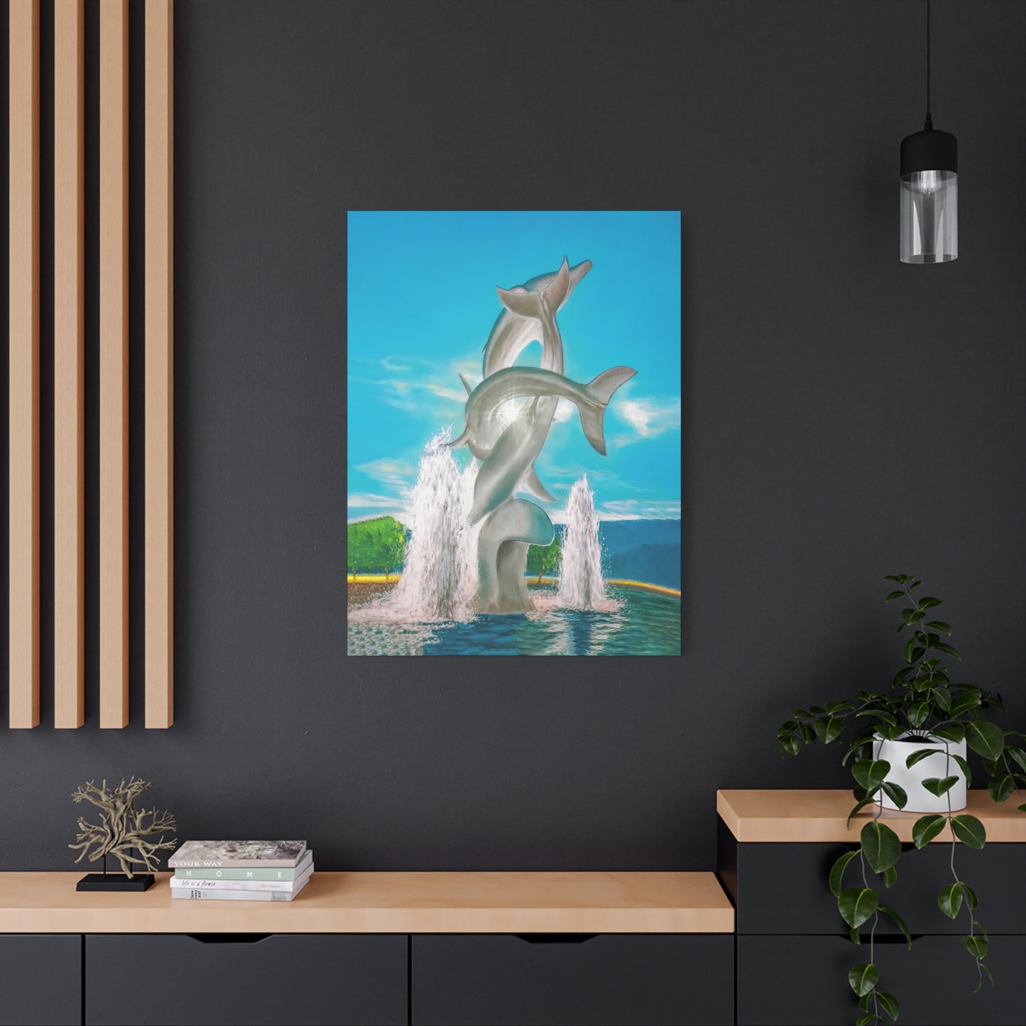 THE DOLPHINS Canvas Print | Original Art | Kelowna BC, Canada