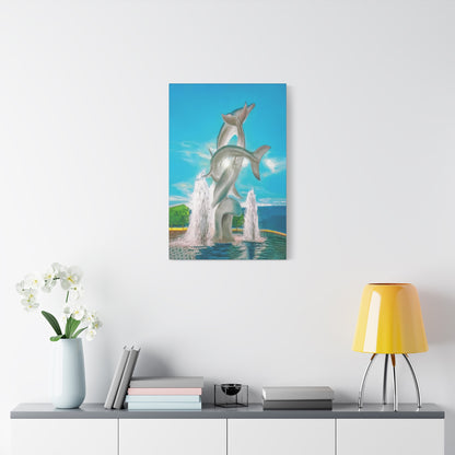 THE DOLPHINS Canvas Print | Original Art | Kelowna BC, Canada