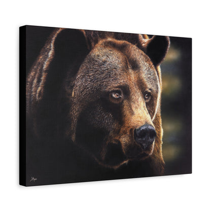 Out Of Darkness | Original Bear Canvas Art Print