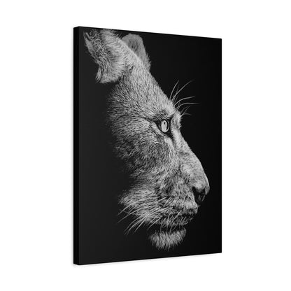 WHITE LIONESS Canvas Print | Original Art | Eco-Friendly