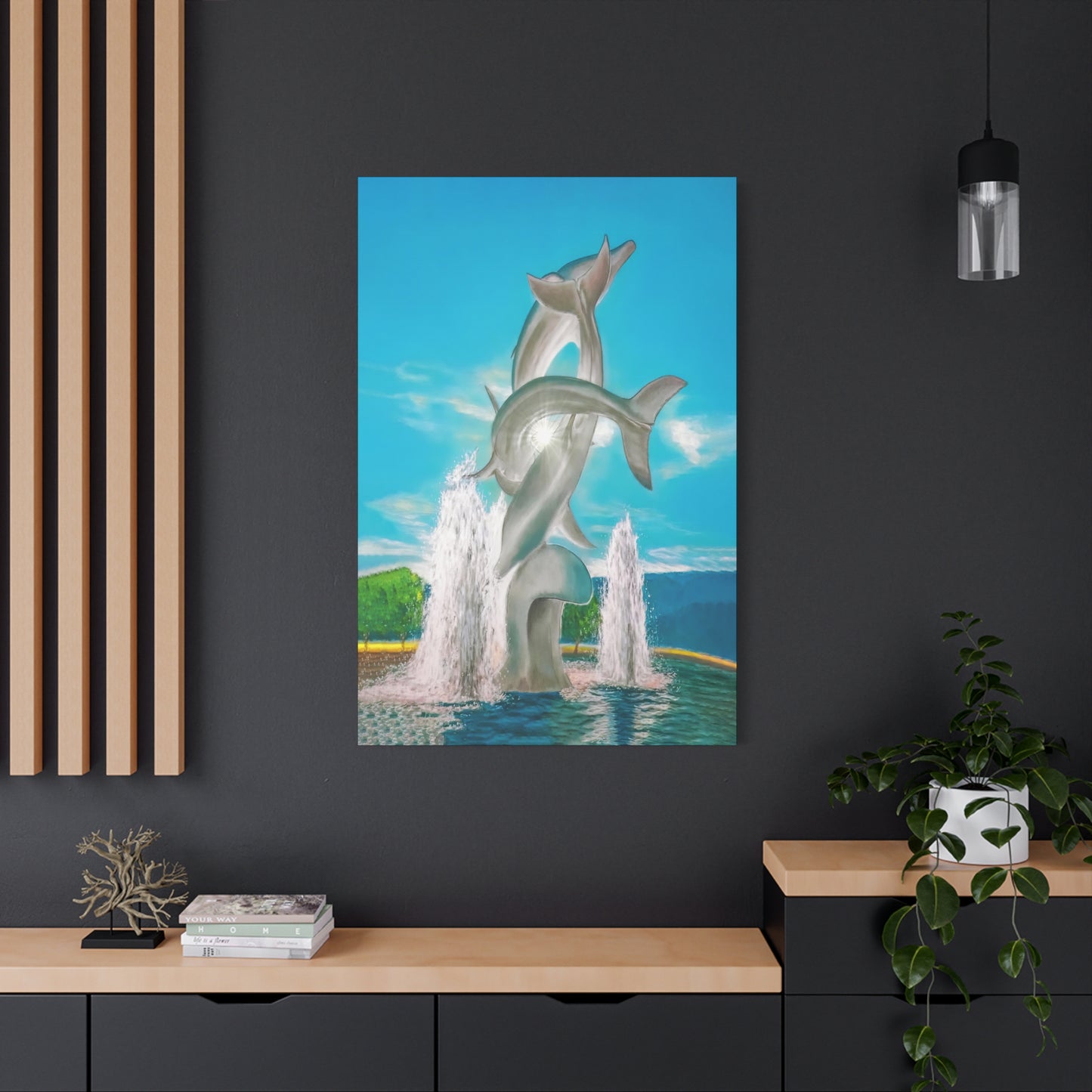 THE DOLPHINS Canvas Print | Original Art | Kelowna BC, Canada