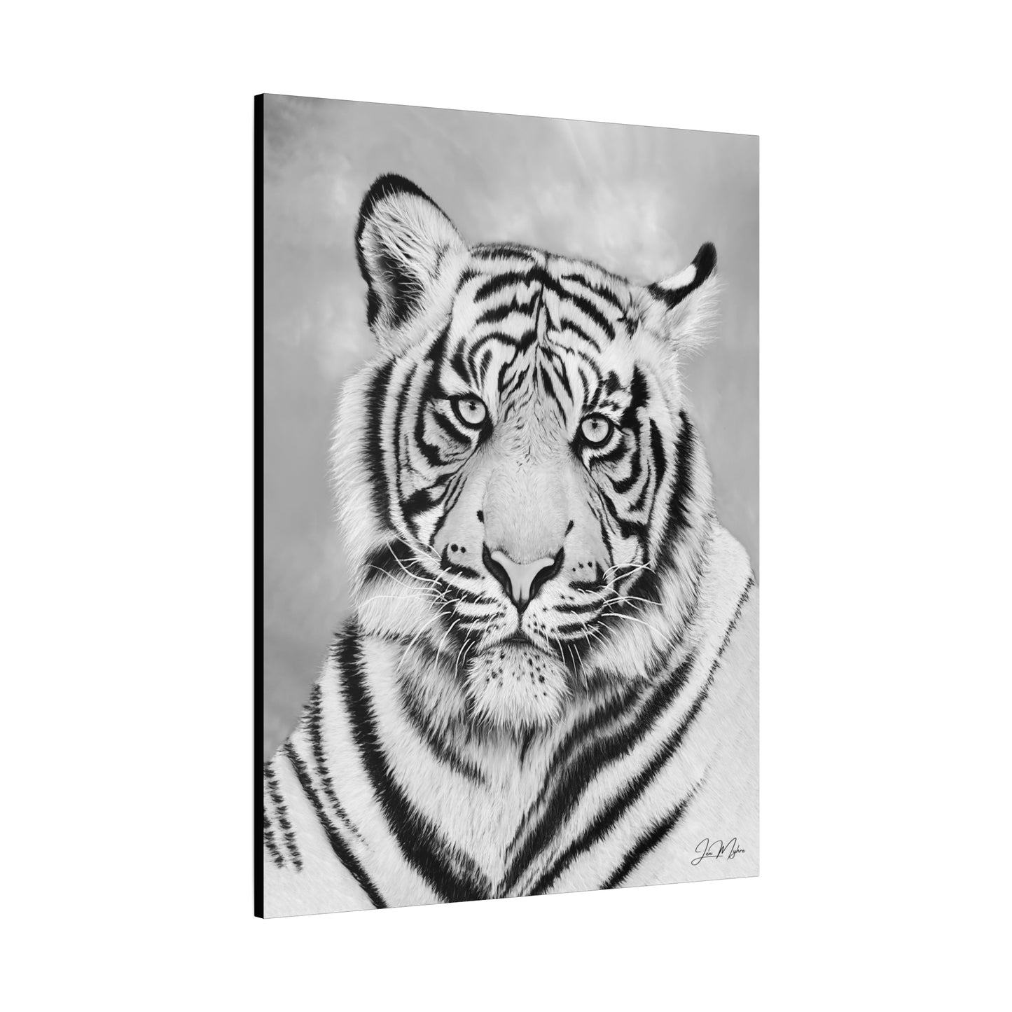 Monochrome Tiger | Original Canvas Art Print