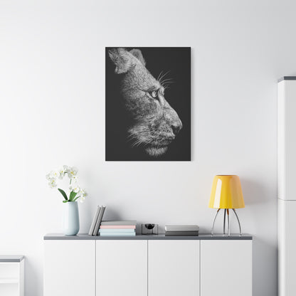 WHITE LIONESS Canvas Print | Original Art | Eco-Friendly