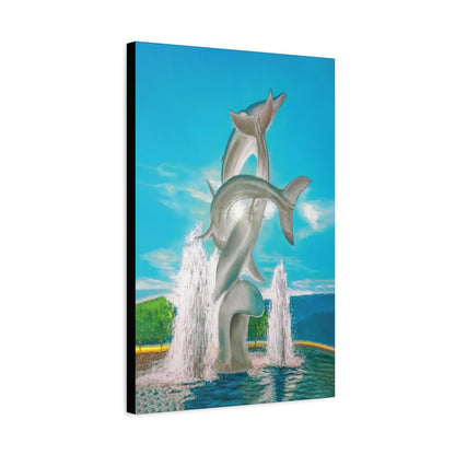 THE DOLPHINS Canvas Print | Original Art | Kelowna BC, Canada