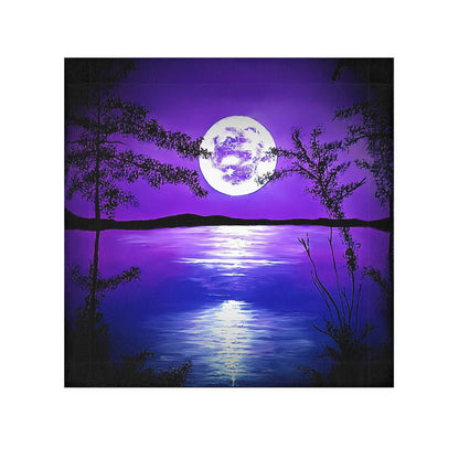 Face Towel | "Purple Moonlight" Kelowna, BC | Custom Art Print