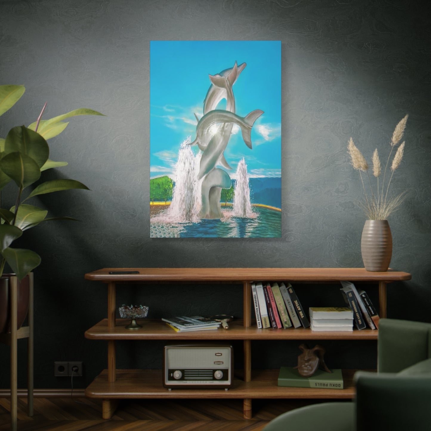 THE DOLPHINS | Original Artwork Canvas Print