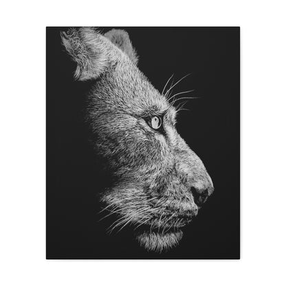 WHITE LIONESS Canvas Print | Original Art | Eco-Friendly