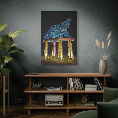 Grizzly Bear Statue | Original Artwork, Canvas Print