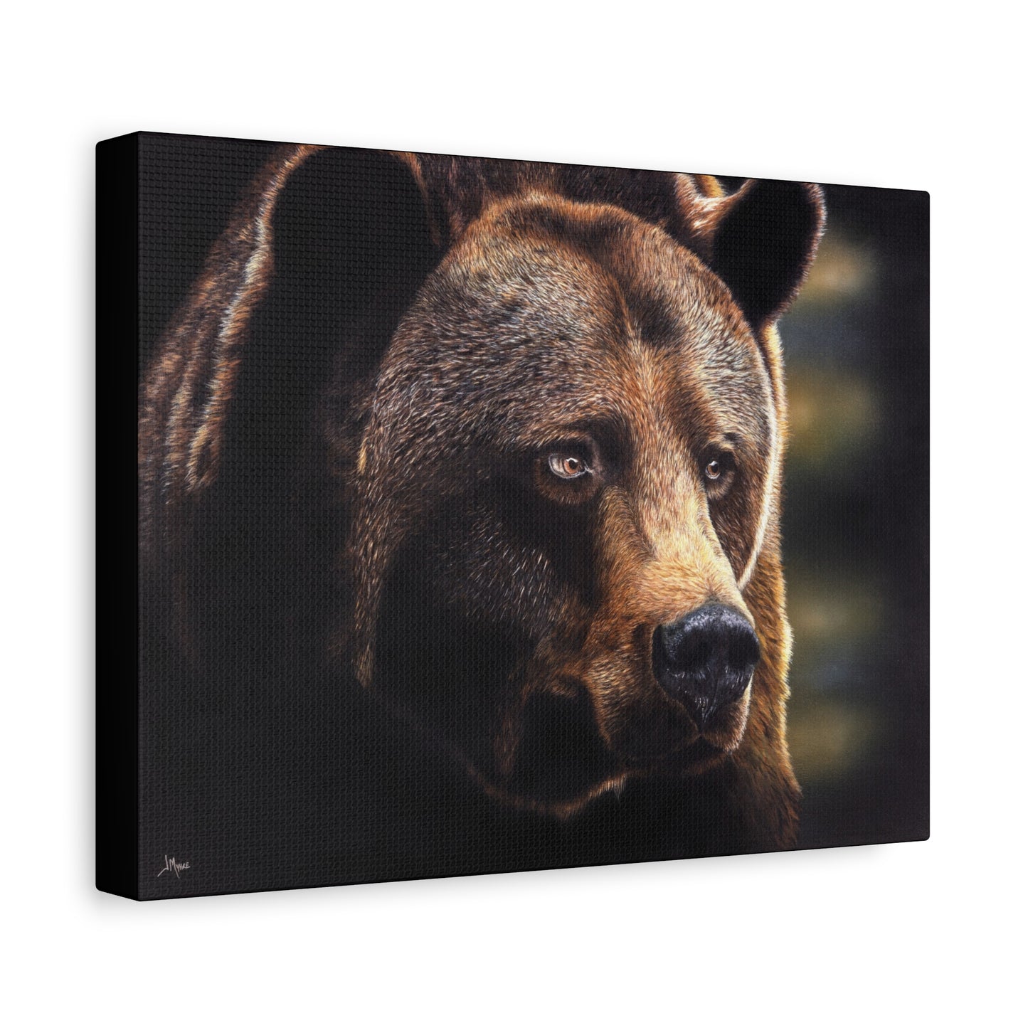 Out Of Darkness | Original Bear Canvas Art Print