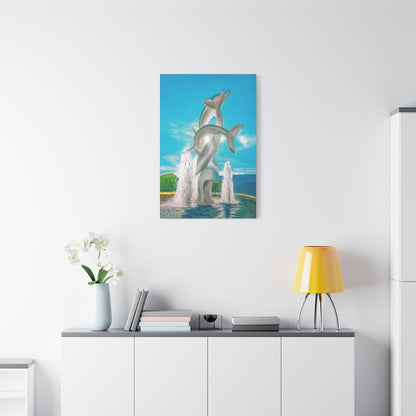 THE DOLPHINS Canvas Print | Original Art | Kelowna BC, Canada