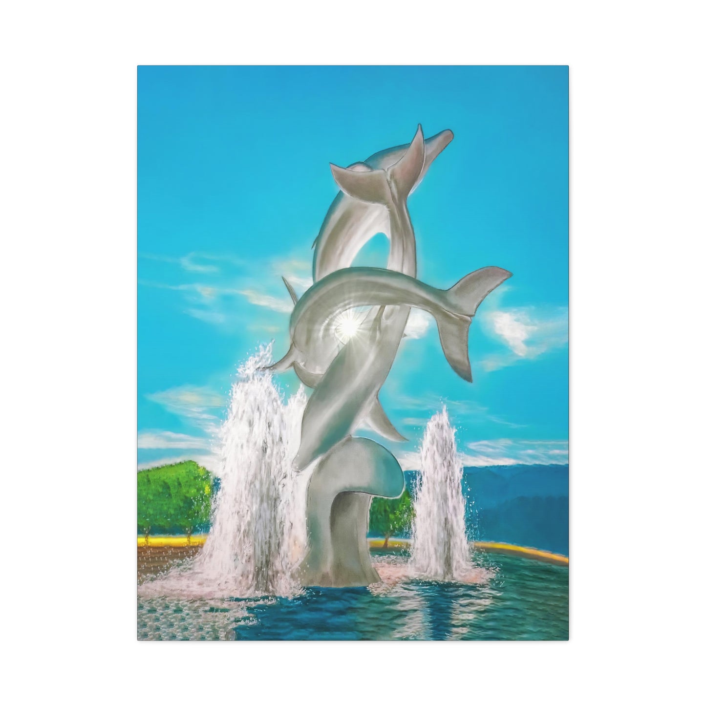 THE DOLPHINS Canvas Print | Original Art | Kelowna BC, Canada