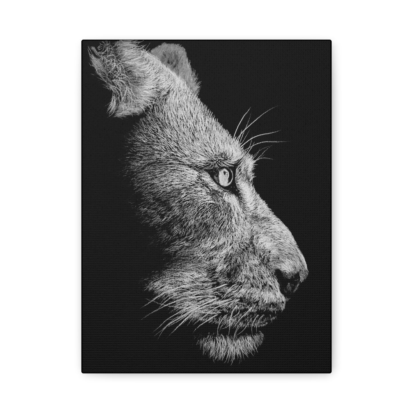 WHITE LIONESS Canvas Print | Original Art | Eco-Friendly