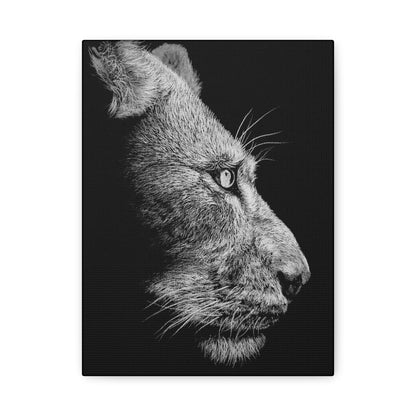 WHITE LIONESS Canvas Print | Original Art | Eco-Friendly