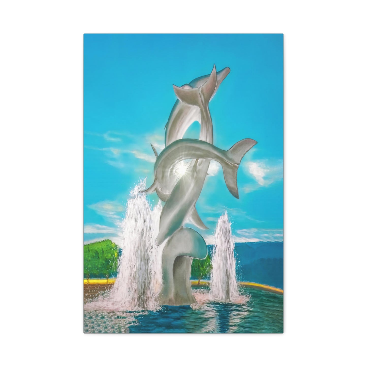 THE DOLPHINS Canvas Print | Original Art | Kelowna BC, Canada