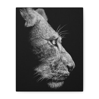 WHITE LIONESS Canvas Print | Original Art | Eco-Friendly