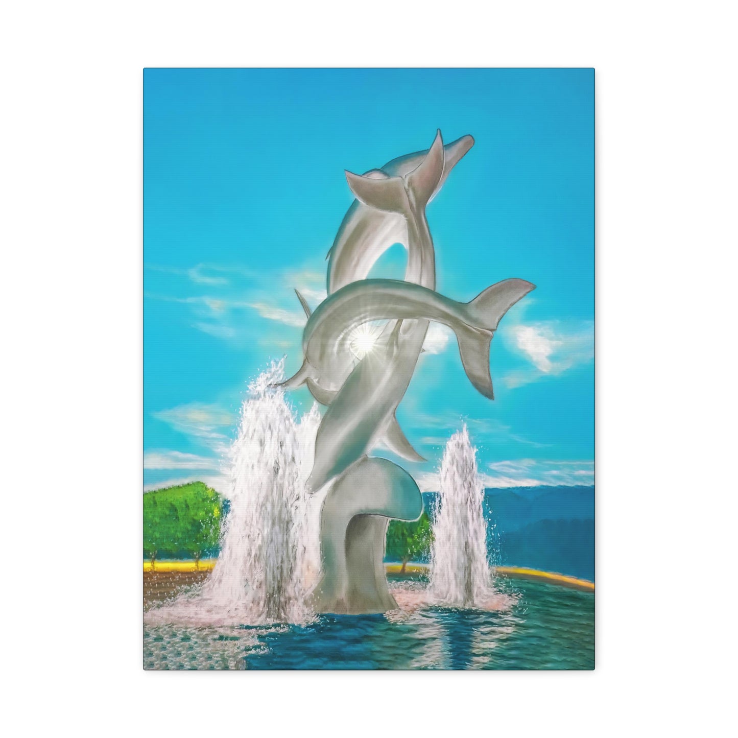 THE DOLPHINS Canvas Print | Original Art | Kelowna BC, Canada