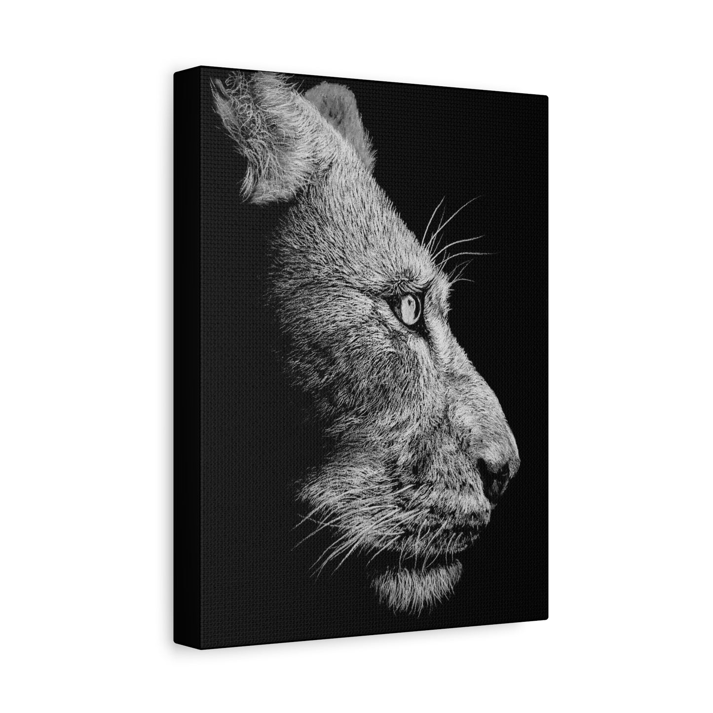 WHITE LIONESS Canvas Print | Original Art | Eco-Friendly