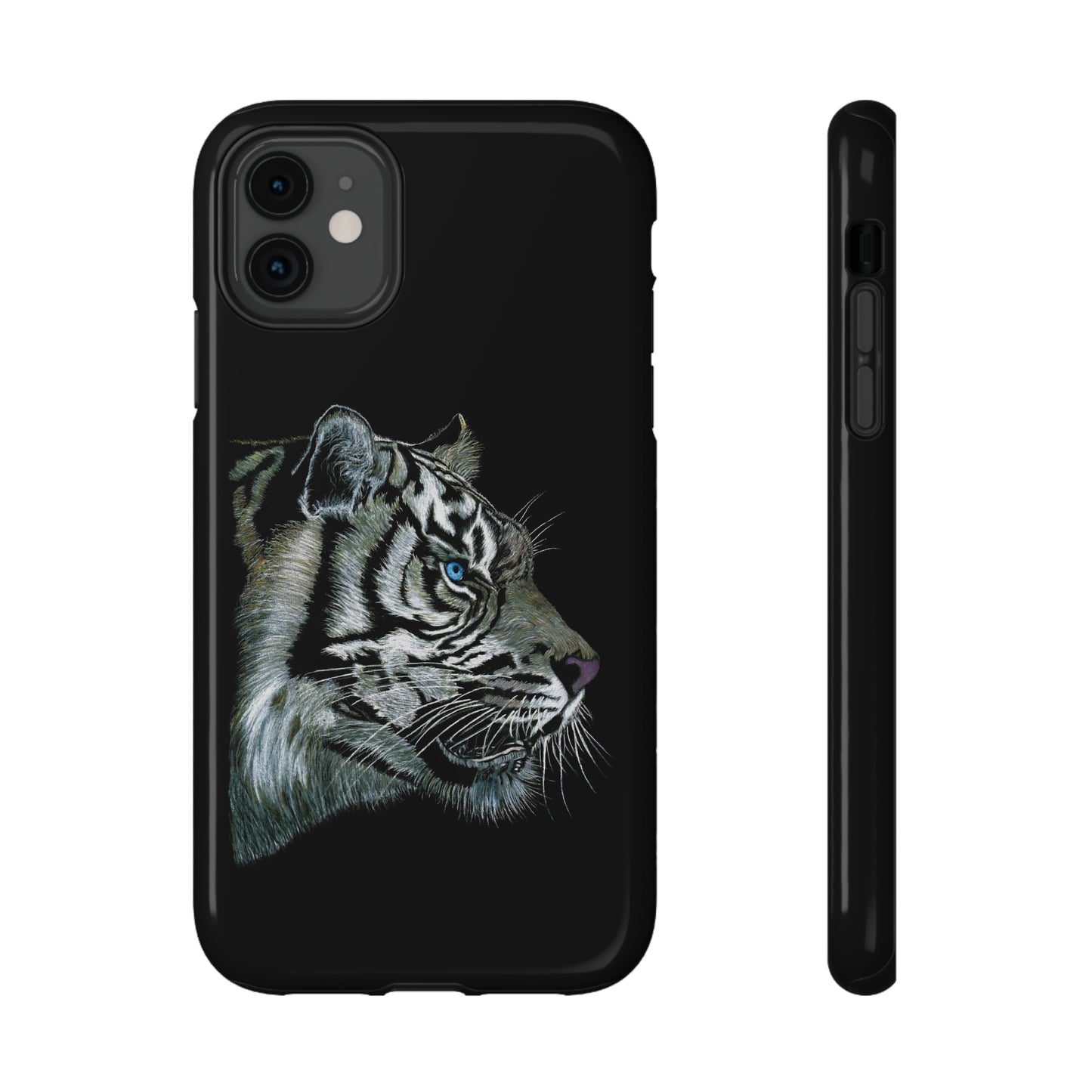 Tough Phone Cases - "WHITE TIGER" | Custom Art Print