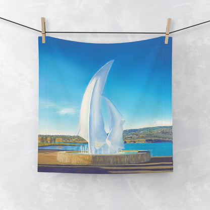 Face Towel | "The Sails" Kelowna, BC | Custom Art Print