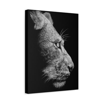 WHITE LIONESS Canvas Print | Original Art | Eco-Friendly