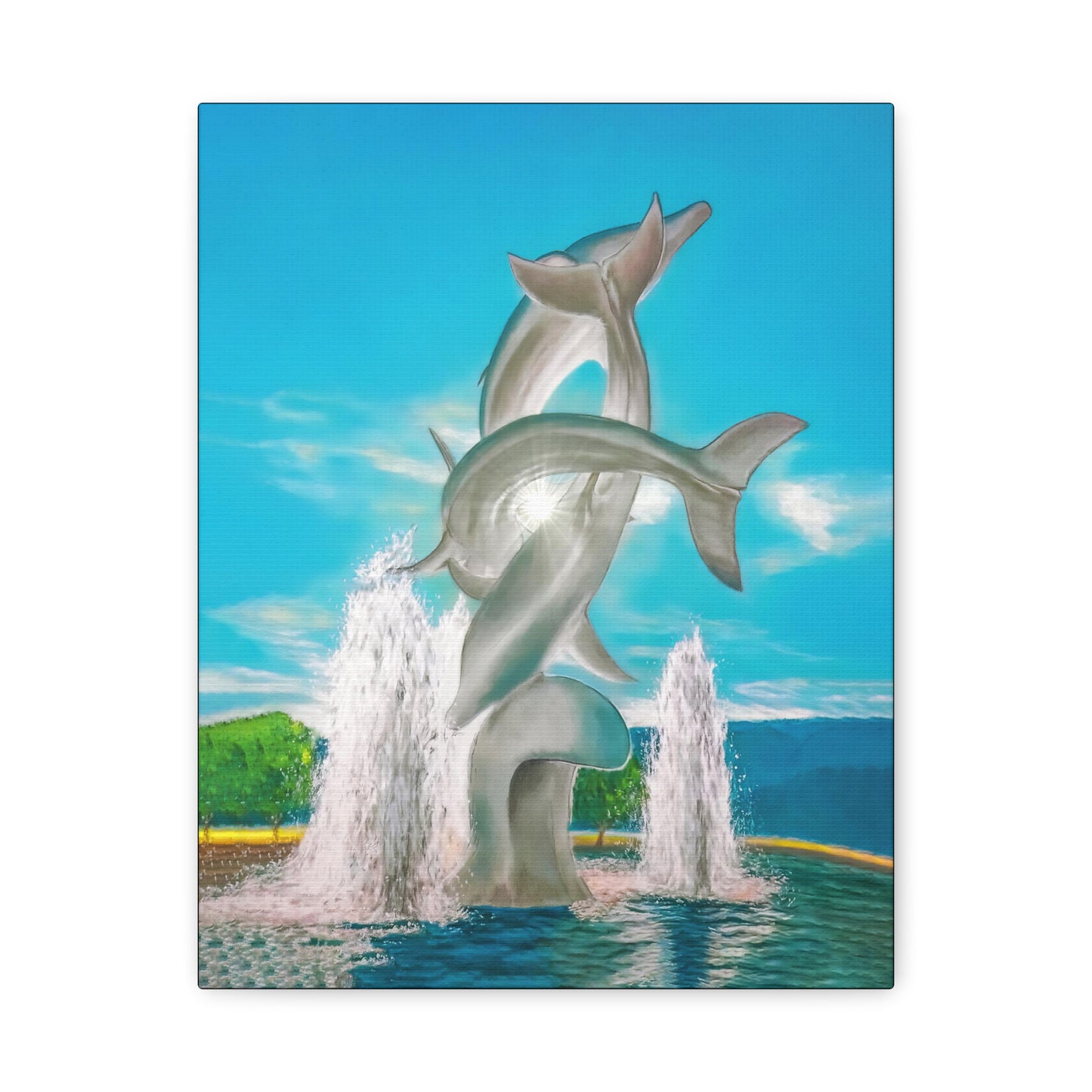 THE DOLPHINS | Original Artwork Canvas Print