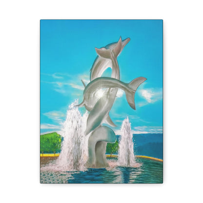 THE DOLPHINS Canvas Print | Original Art | Kelowna BC, Canada