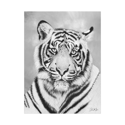 Monochrome Tiger | Original Canvas Art Print