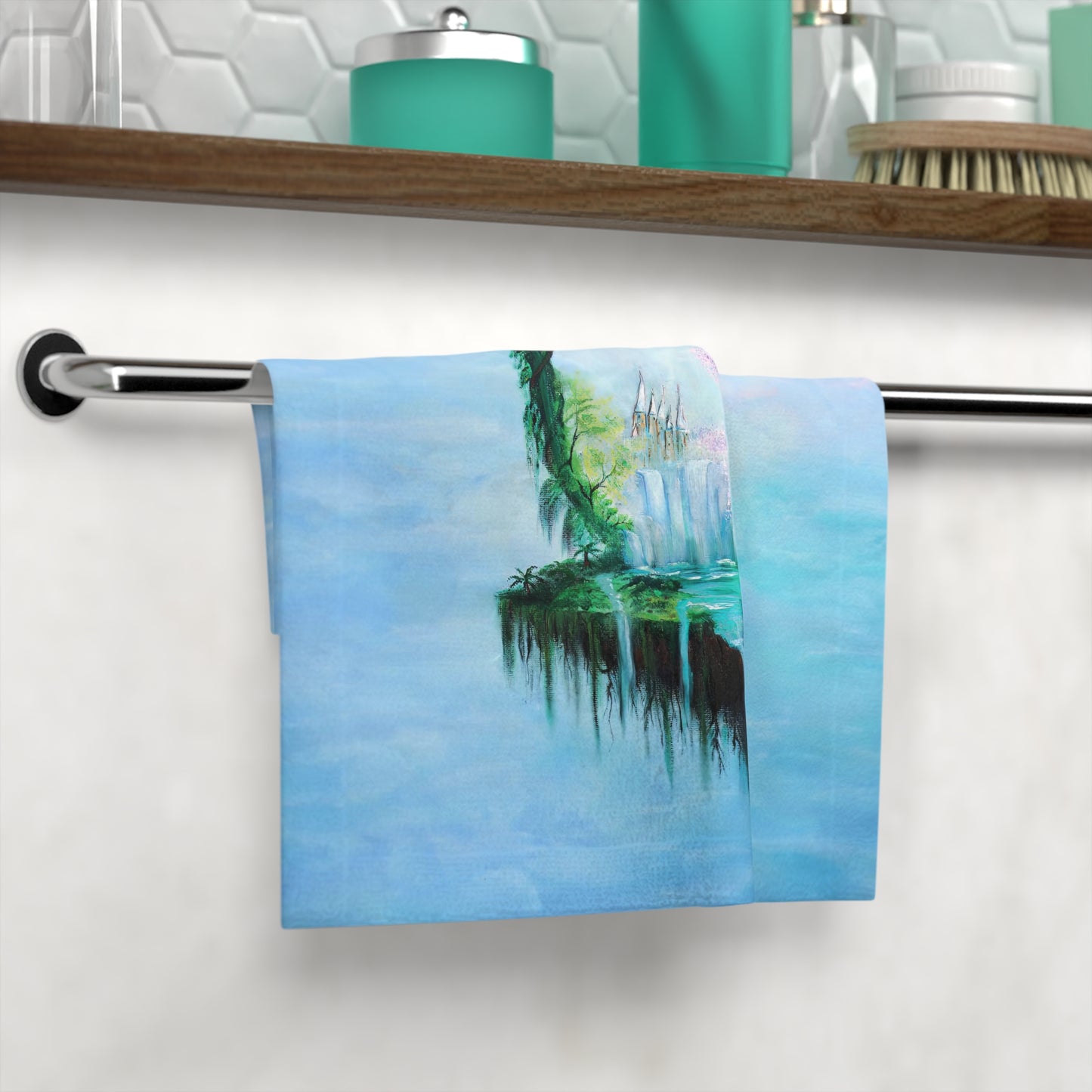 Face Towel | "Floating Castle" | Custom Art Print