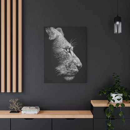 WHITE LIONESS Canvas Print | Original Art | Eco-Friendly