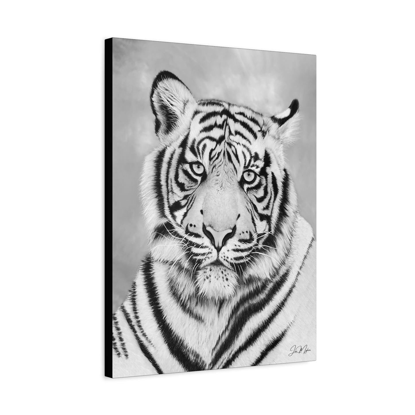 Monochrome Tiger | Original Canvas Art Print