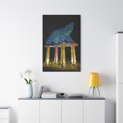 Grizzly Bear Statue | Original Artwork, Canvas Print