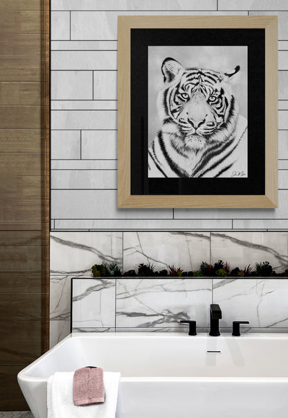 Monochrome Tiger | Original Canvas Art Print