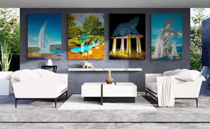 THE DOLPHINS | Original Artwork Canvas Print