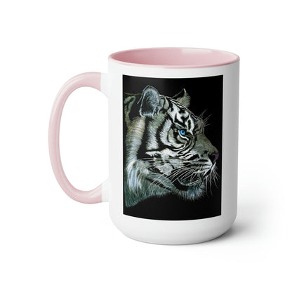 15oz Accent Mug - "WHITE TIGER"