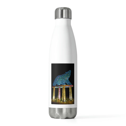 20oz Insulated Water Bottle - "Bear" - Kelowna Text | Custom Art Print