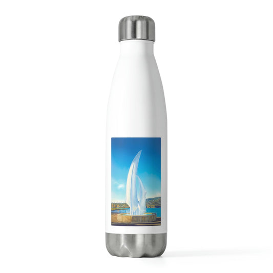 20oz Insulated Water Bottle - "The Sails" - Kelowna Text | Custom Art Print