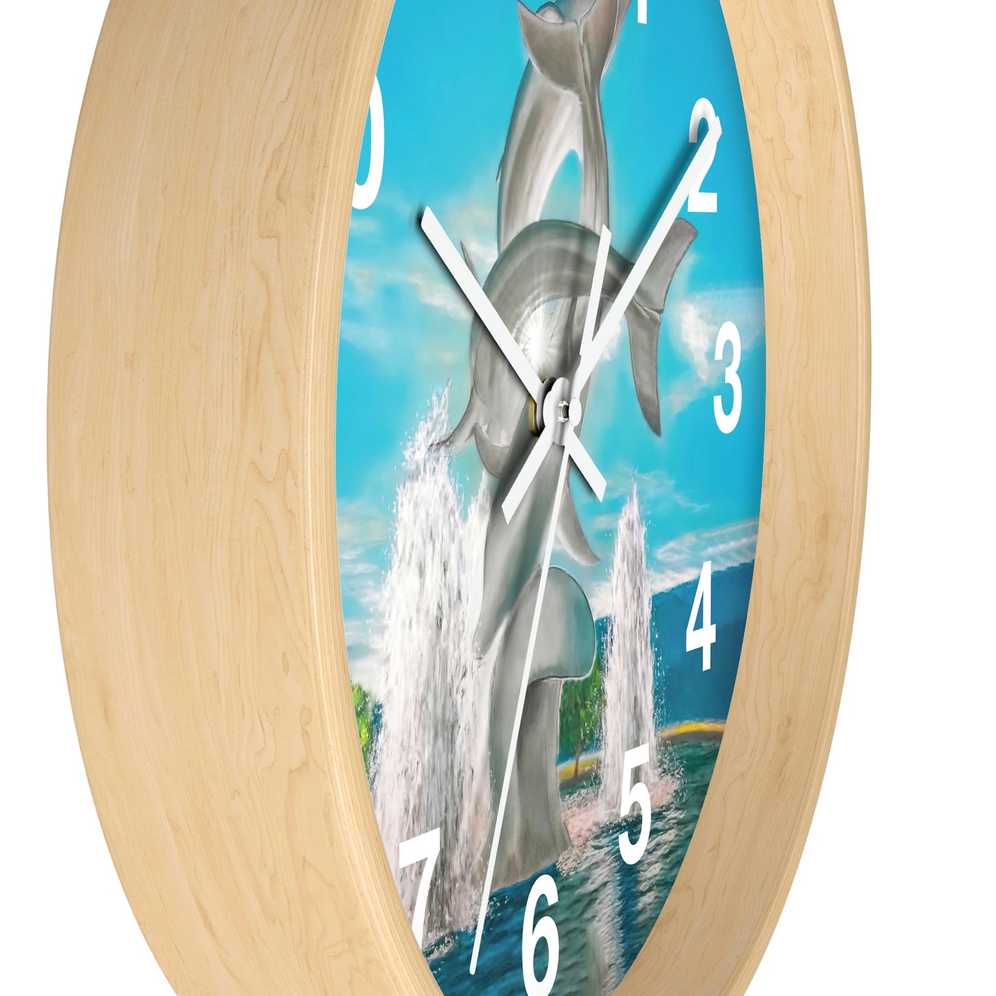 Wall Clock | "The Dolphins" Kelowna, BC | Custom Art Print