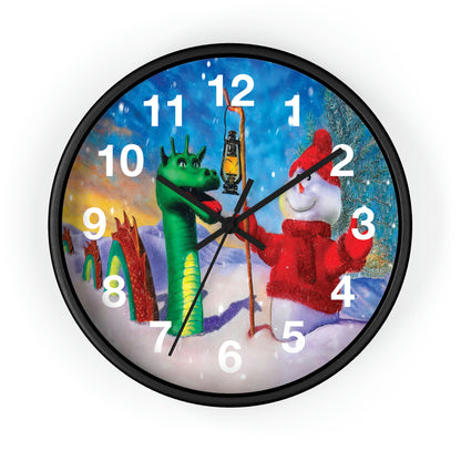 Wall Clock | "Ogopogo & Frosty" Kelowna, BC | Custom Art Print