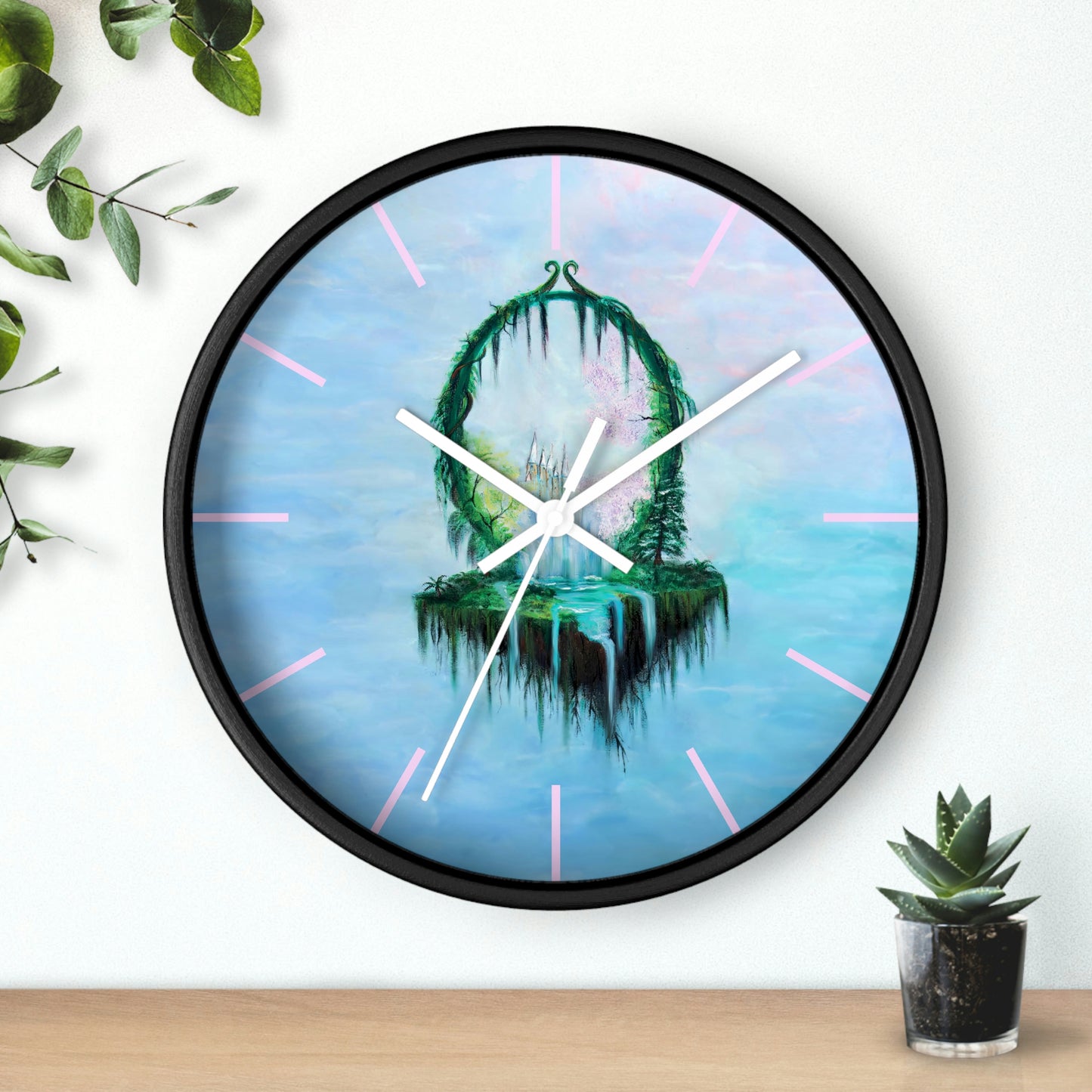 Wall Clock | "Floating Castle" | Custom Art Print