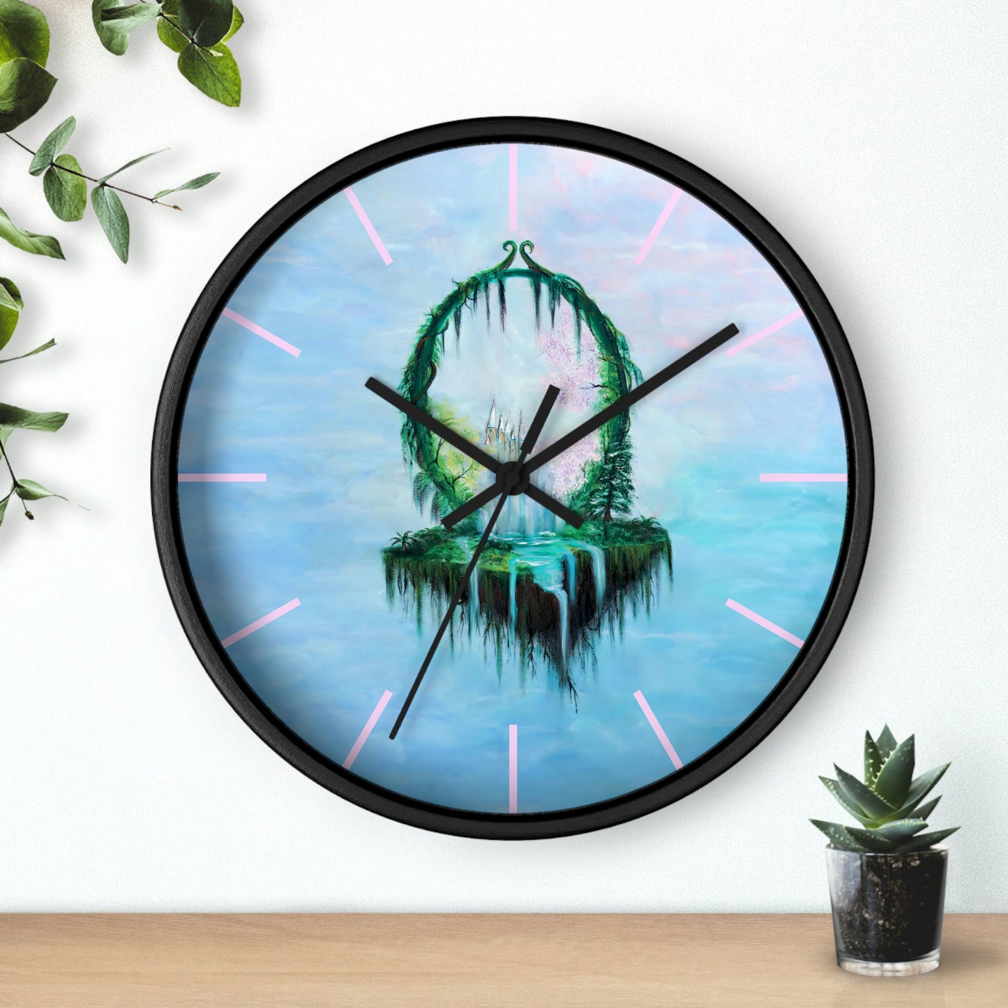 Wall Clock | "Floating Castle" | Custom Art Print