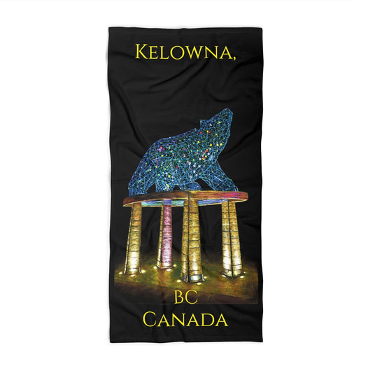Beach Towels - "BEAR" Kelowna, BC (With Text)