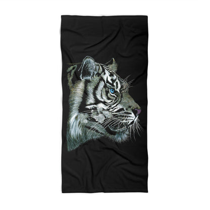 Beach Towels - "WHITE TIGER"