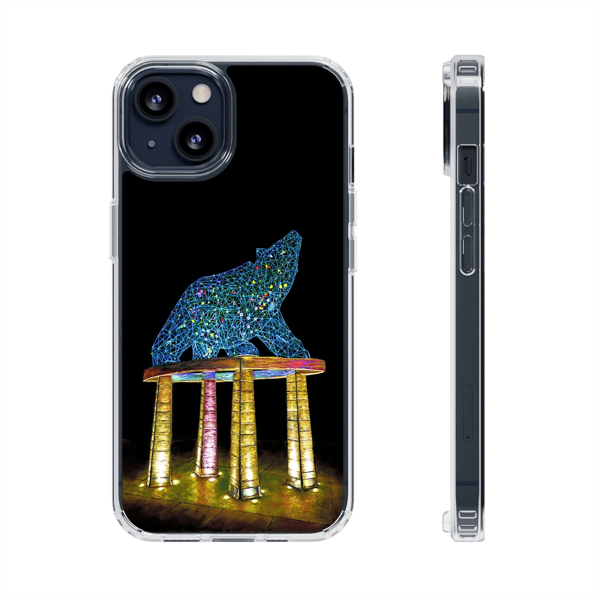 Clear Cell Phone Cases | "Bear" Kelowna Custom Art Print