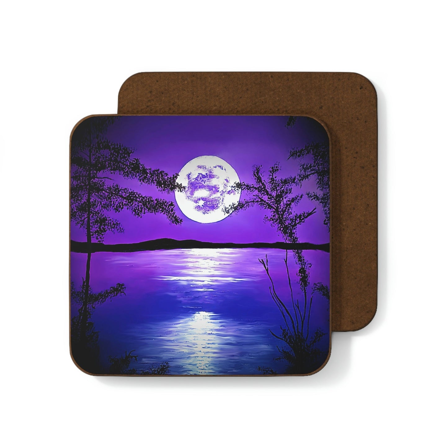 Coasters (Hardboard Back) - "PURPLE MOONLIGHT"