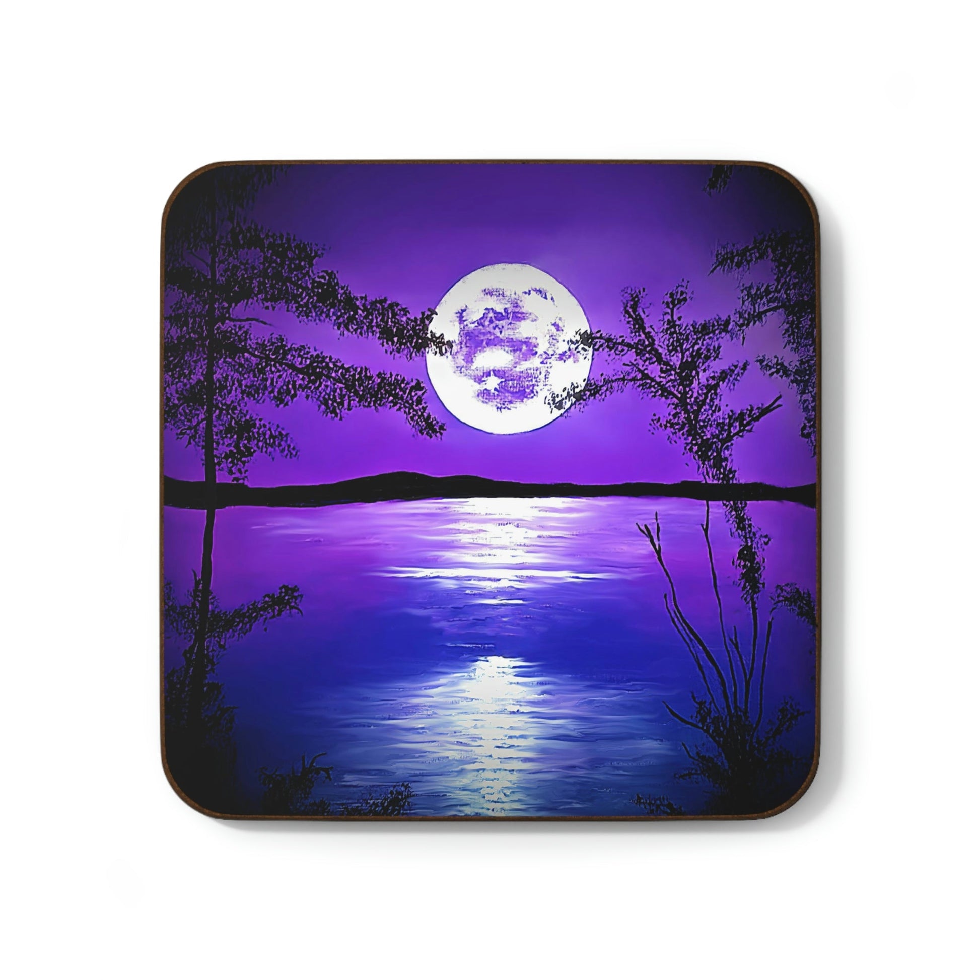 Coasters (Hardboard Back) - "PURPLE MOONLIGHT"