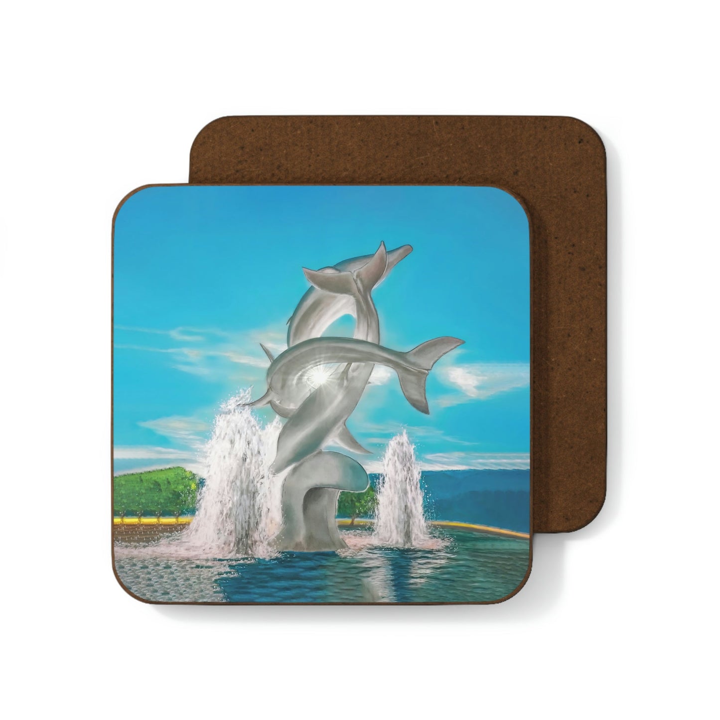 Coasters (Hardboard Back) - "THE DOLPHINS" Kelowna, BC