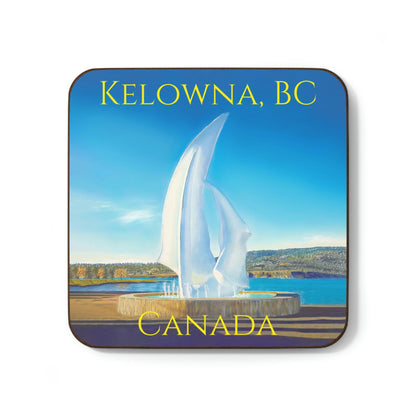 Coasters (Hardboard Back) - "THE SAILS" Kelowna, BC (With Text)